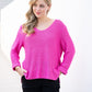Coco Cotton knitted Jumper Hot Pink