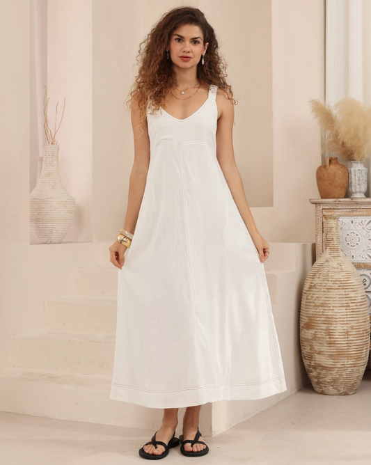 Andie White Linen Dress