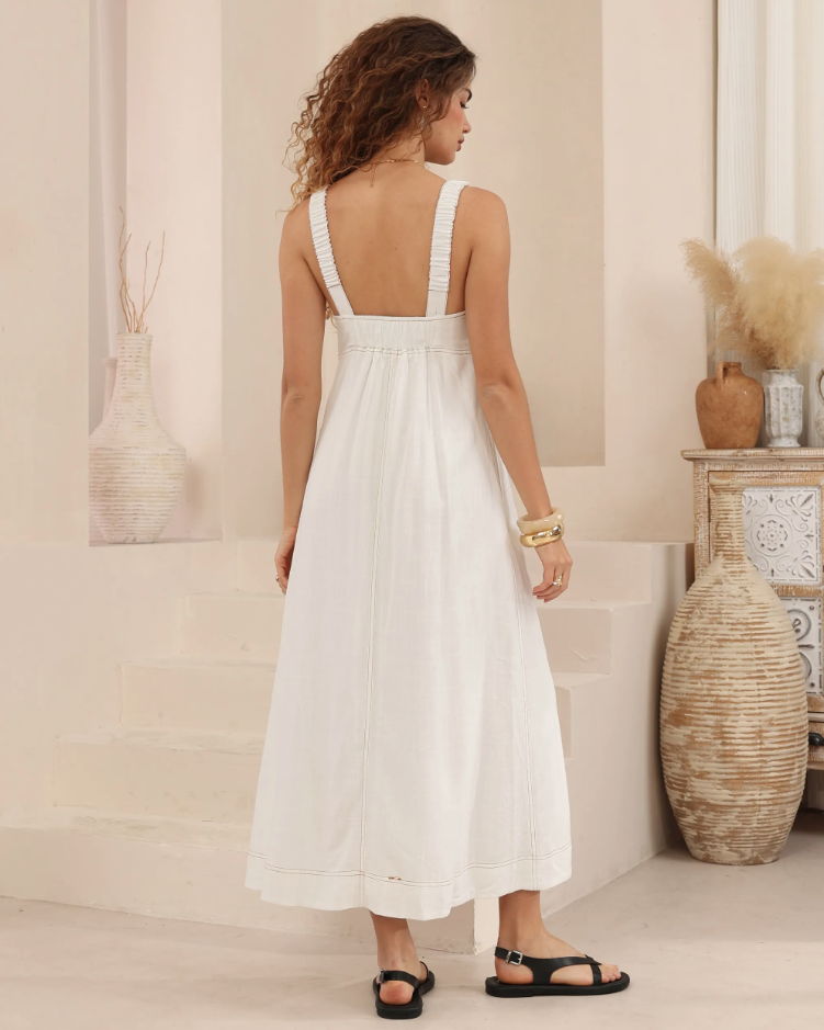 Andie White Linen Dress