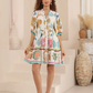 Cyprus Babydoll Dress Iris Maxi