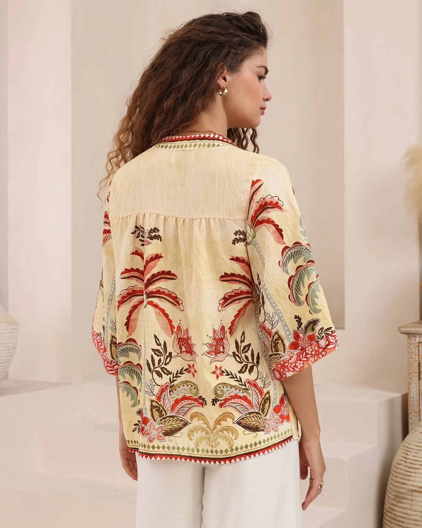 Earth Palm Top By Iris Maxi