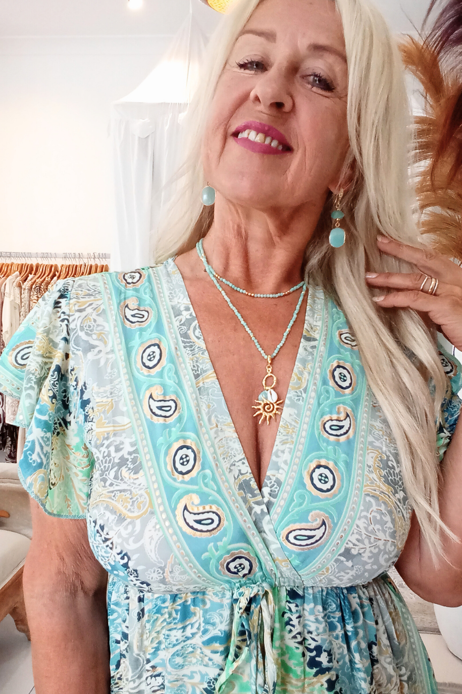 Fae Maxi Dress -Aqua