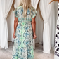 Fae Maxi Dress -Aqua