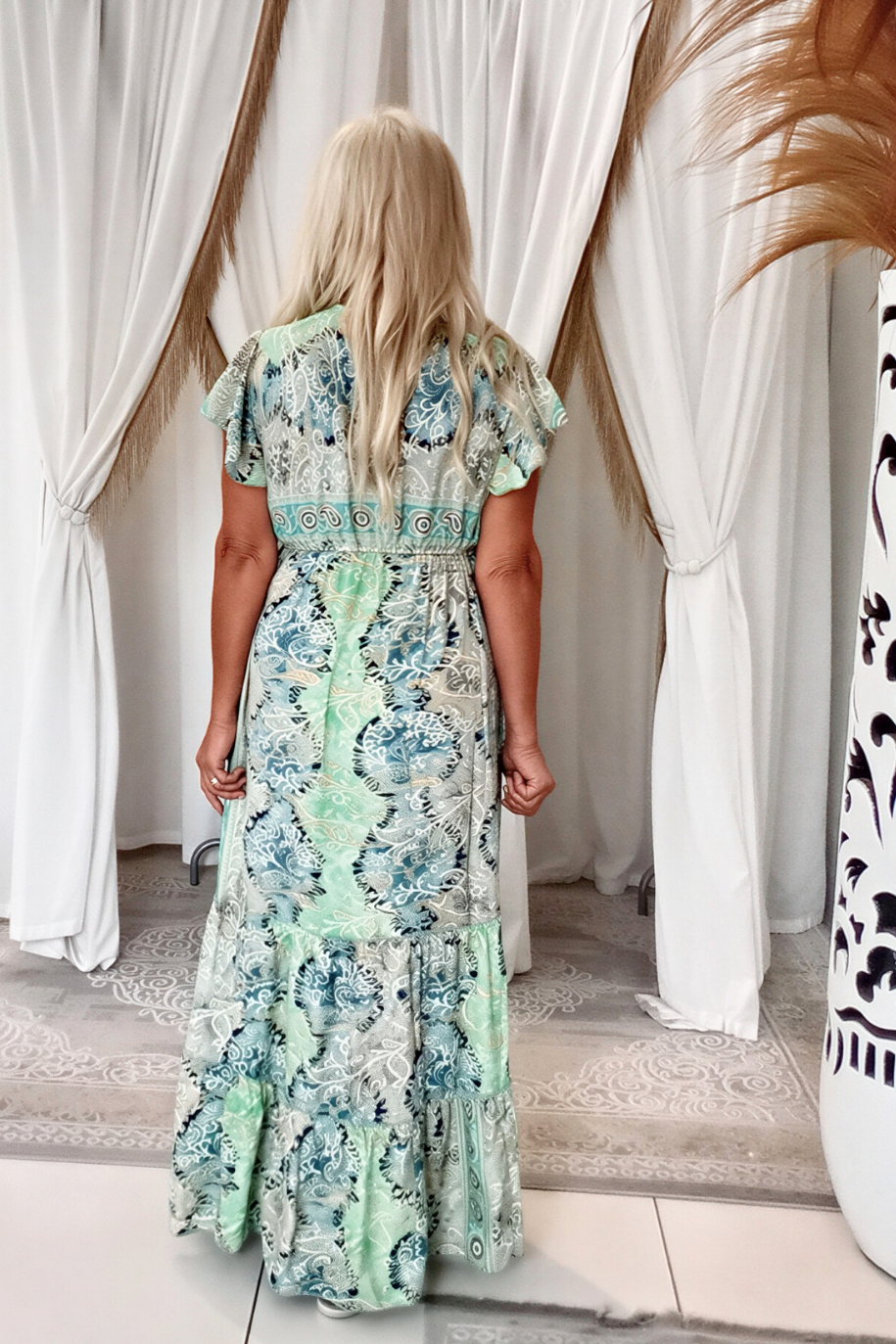 Fae Maxi Dress -Aqua