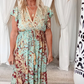 Gemini Dress Teal Burgundy Gold