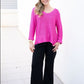Coco Cotton knitted Jumper Hot Pink