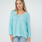 Coco Cotton Knitted Jumper Light Aqua