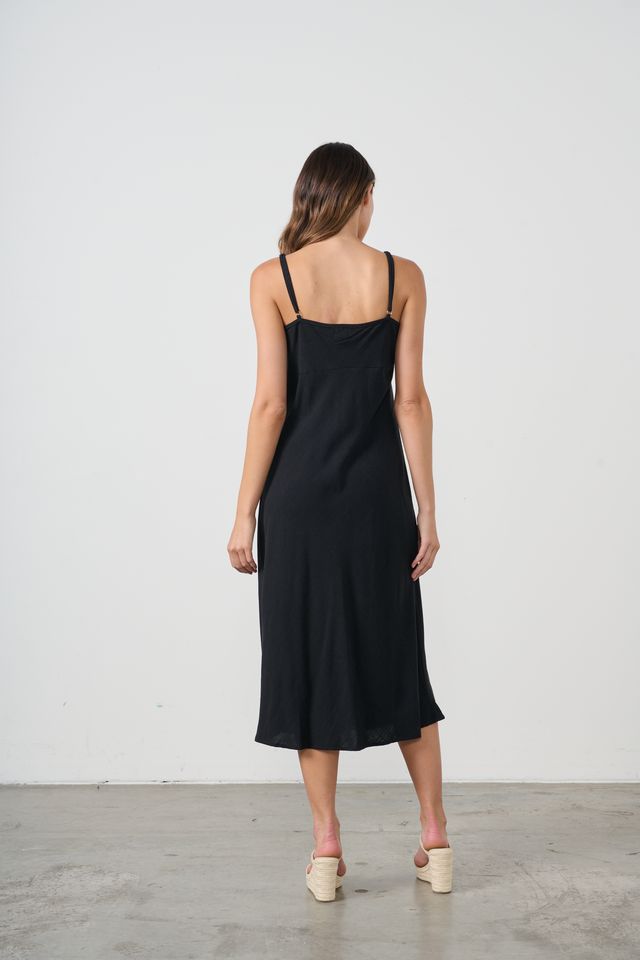 Sylvia Slip Dress Black