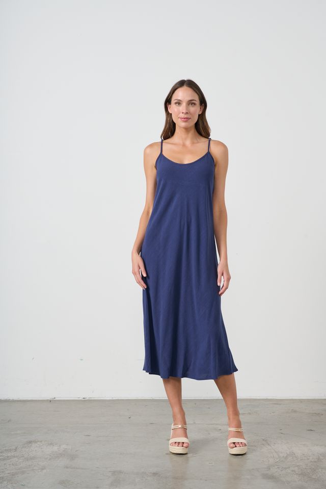 Sylvia Slip Dress Blue