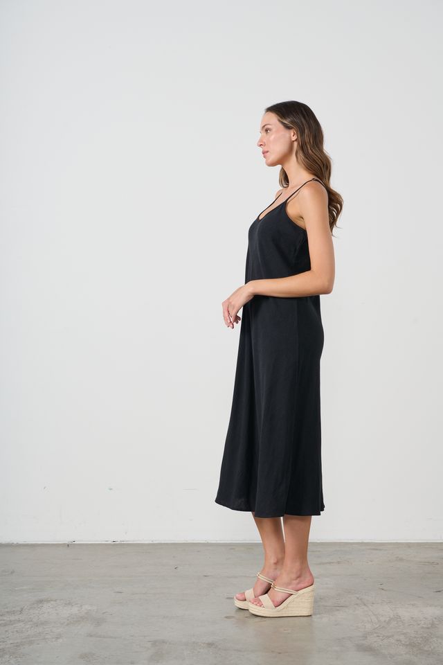 Sylvia Slip Dress Black