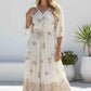 Arabella Paisley Maxi Dress - Cream