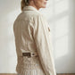 Cropped Denim Jacket - Cream Canvas