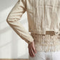 Cropped Denim Jacket - Cream Canvas