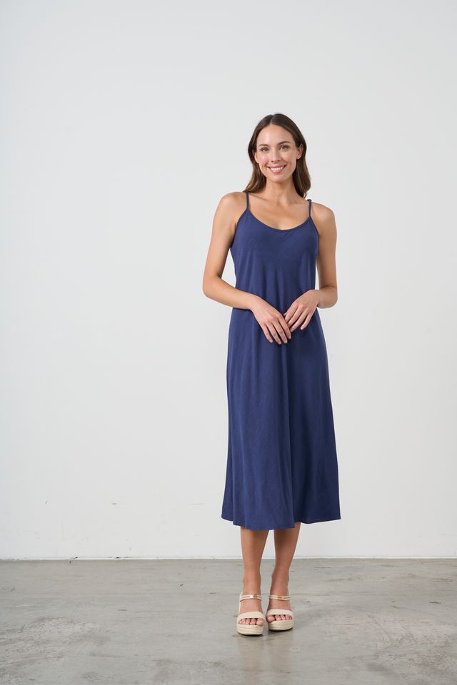 Sylvia Slip Dress Blue