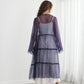 Sheer Long Jacket Blue