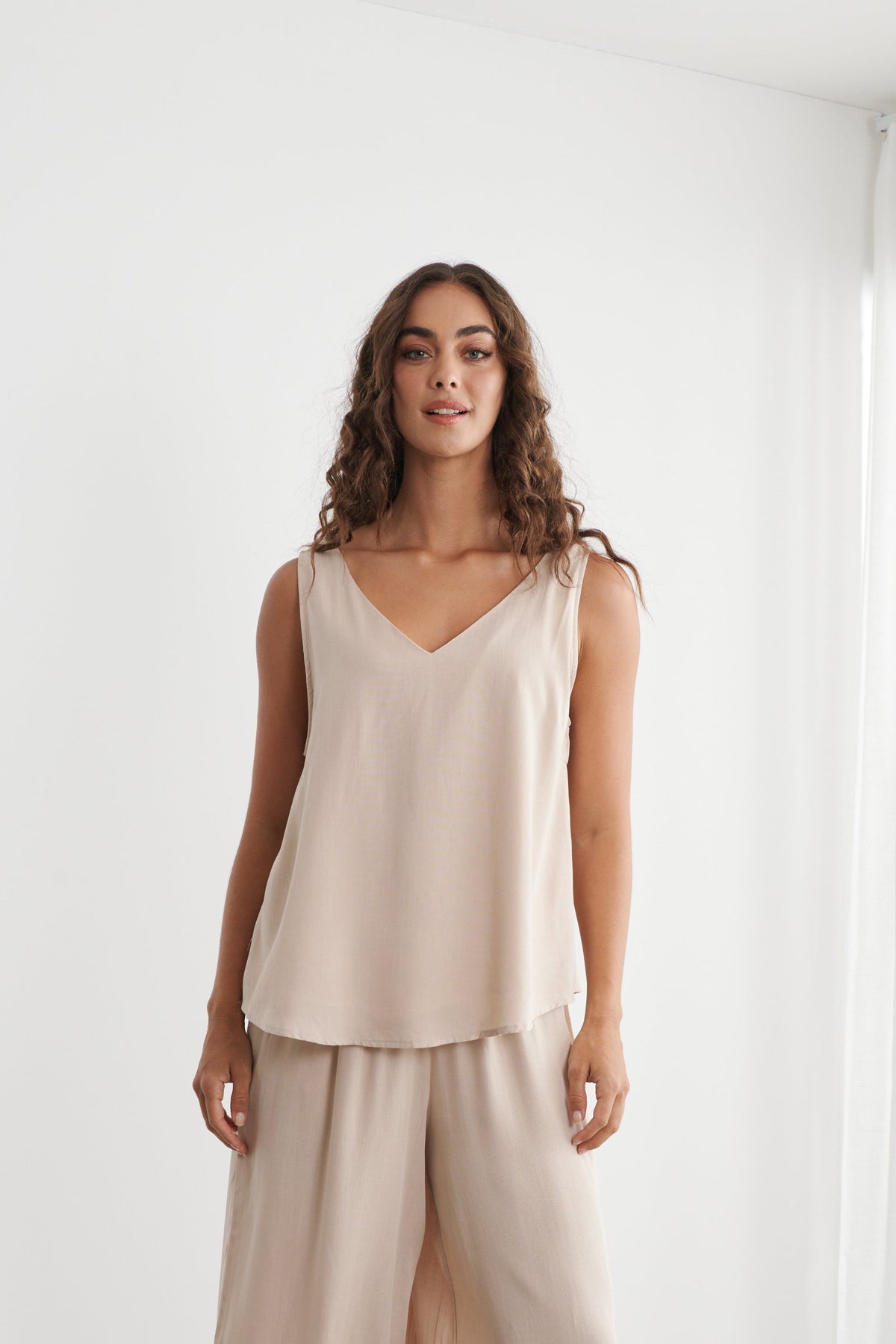 Ola Tank Top Beige