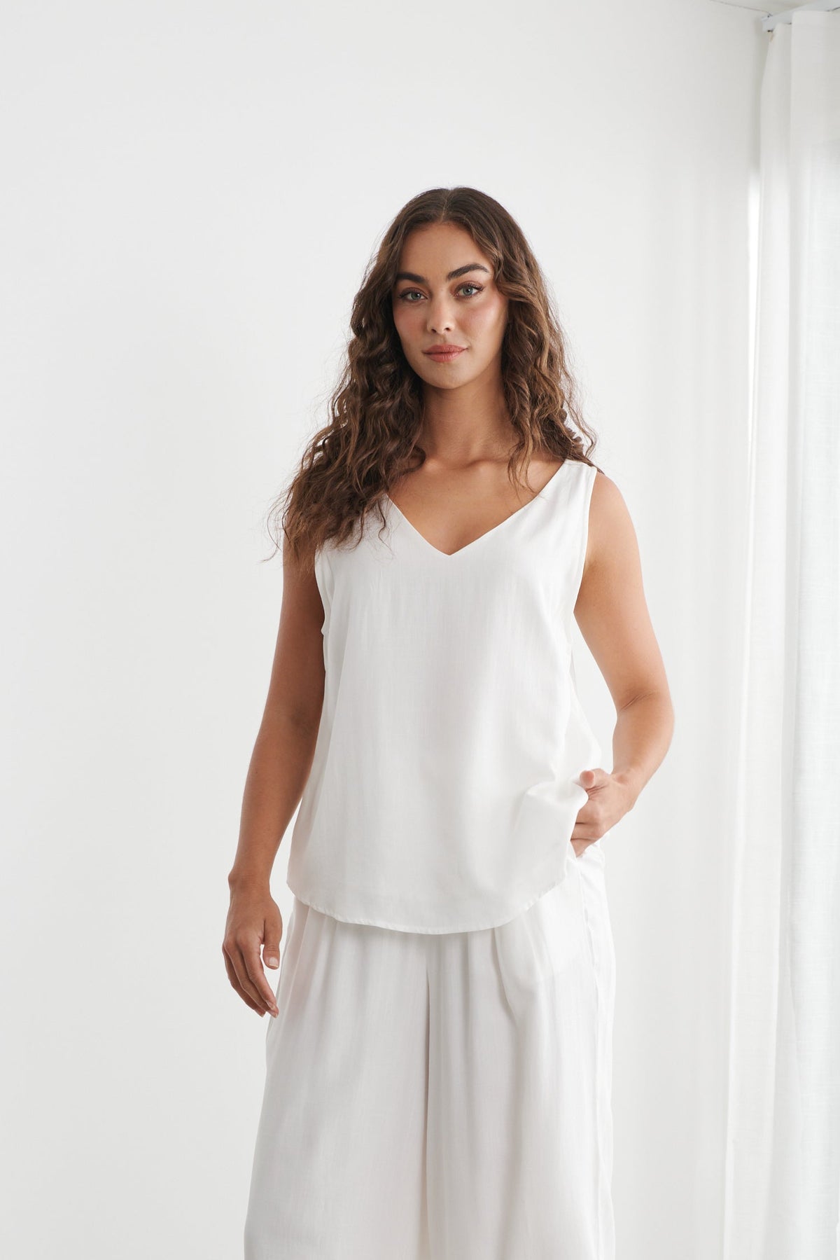 Ola Tank Top White
