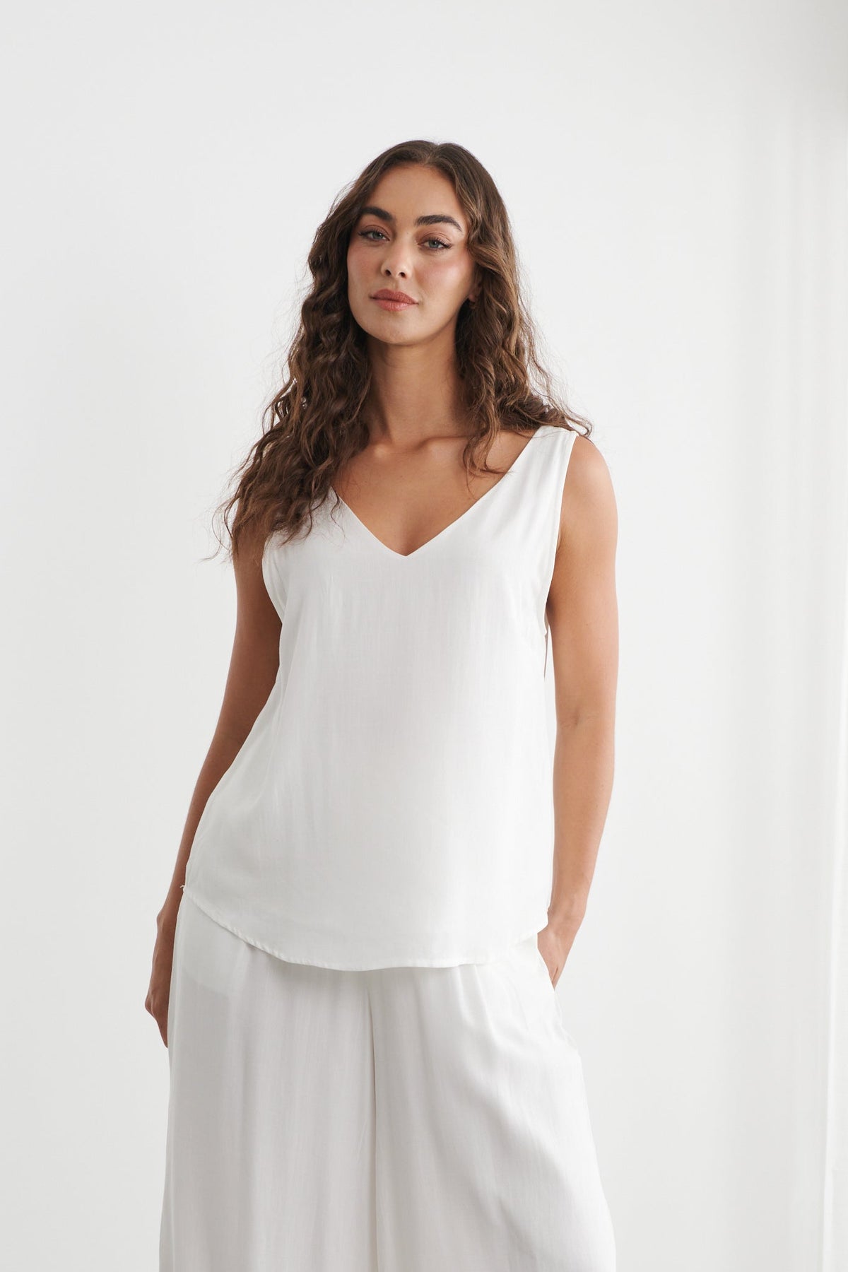 Ola Tank Top White