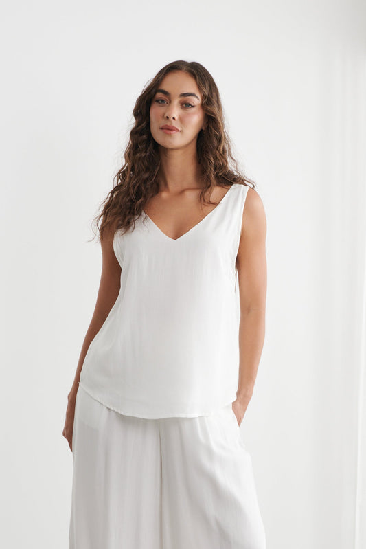Ola Tank Top White