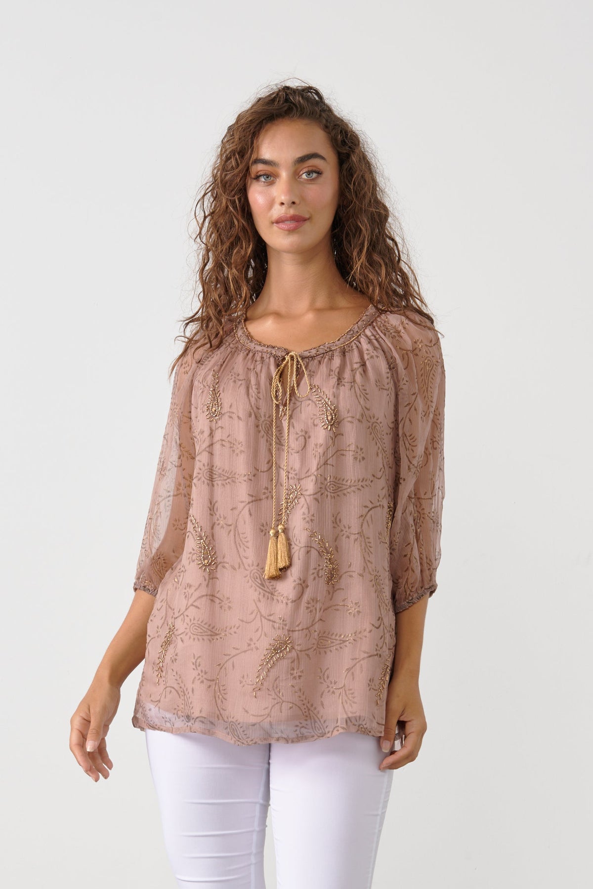 Shimmeraze Cinnamon Blouse