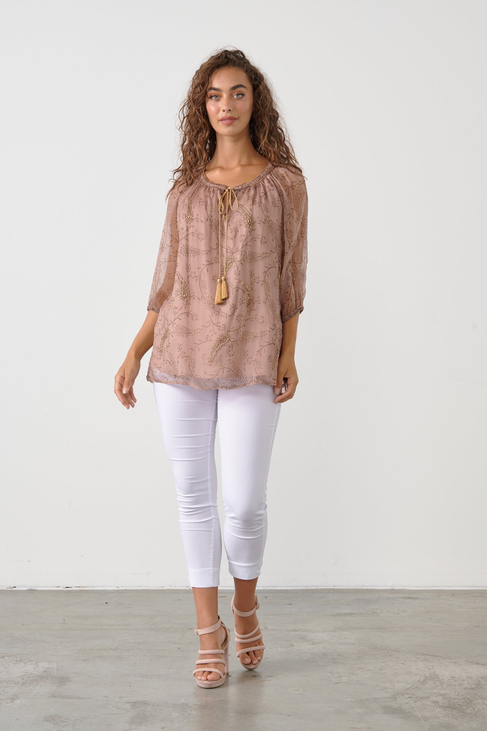 Shimmeraze Cinnamon Blouse
