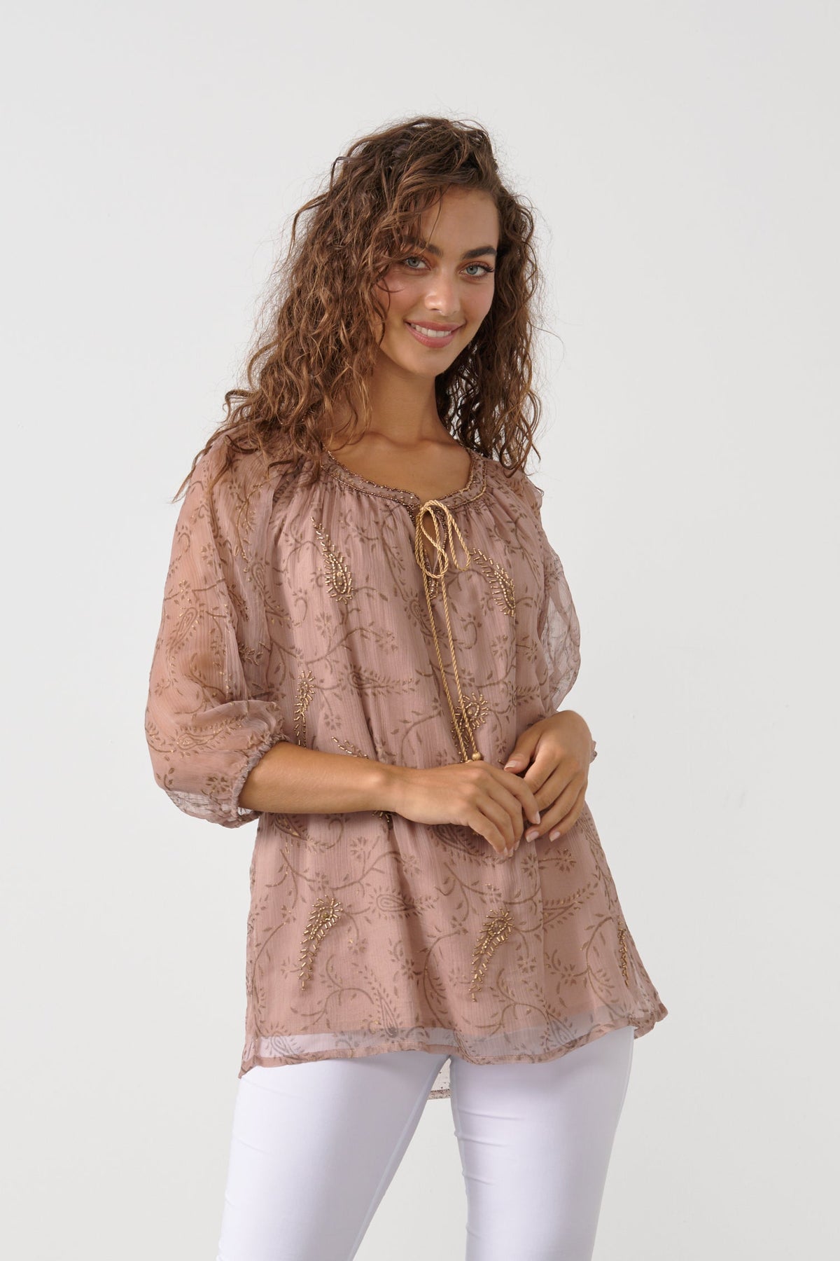 Shimmeraze Cinnamon Blouse