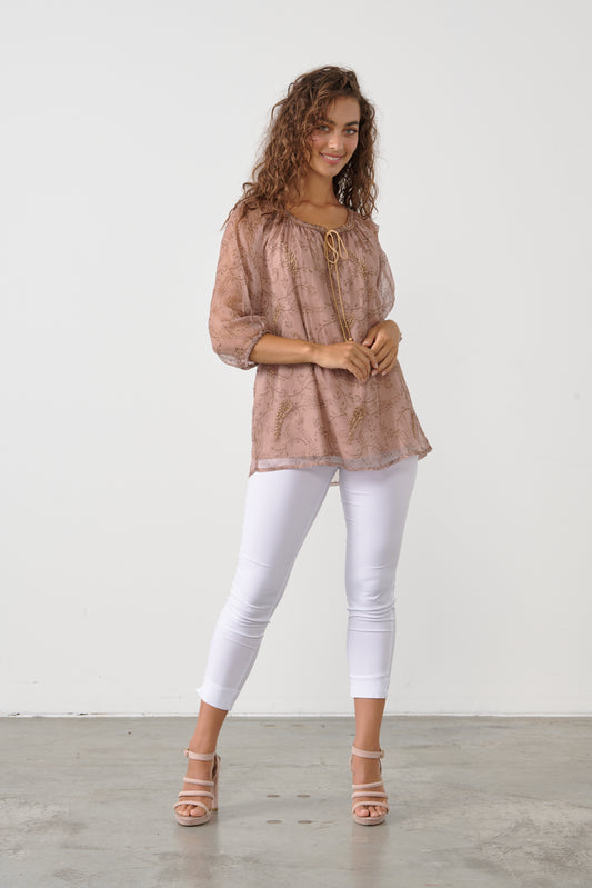 Shimmeraze Cinnamon Blouse
