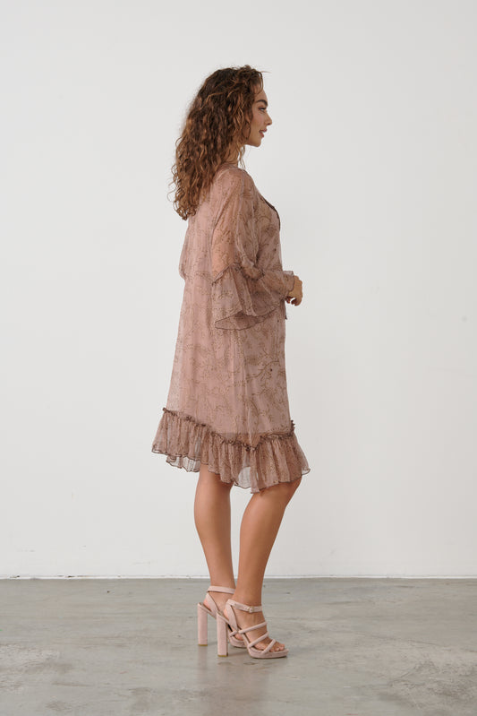 Shimmeraze Tunic Dress Cinnamon