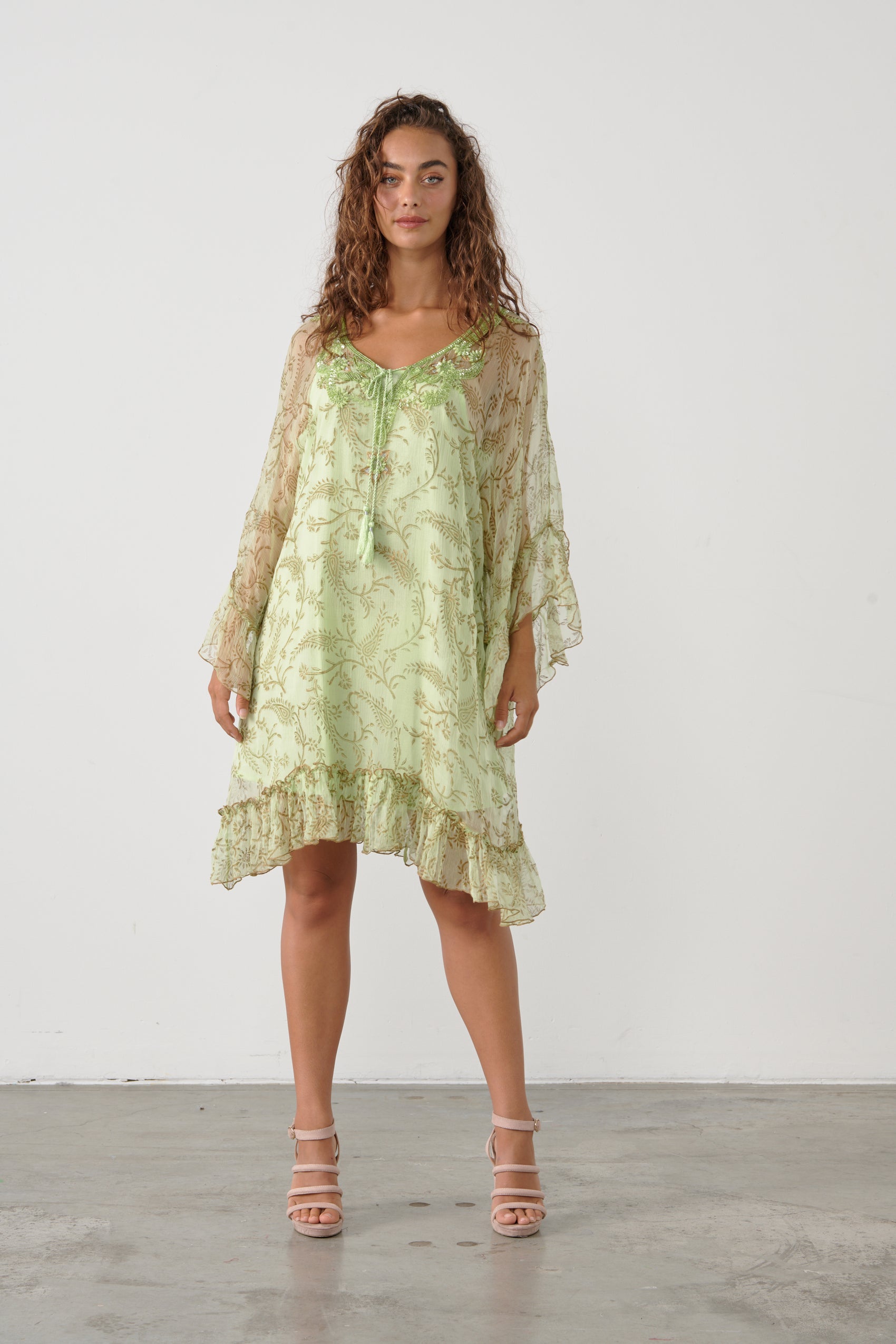 Shimmeraze Tunic Dress Peridot