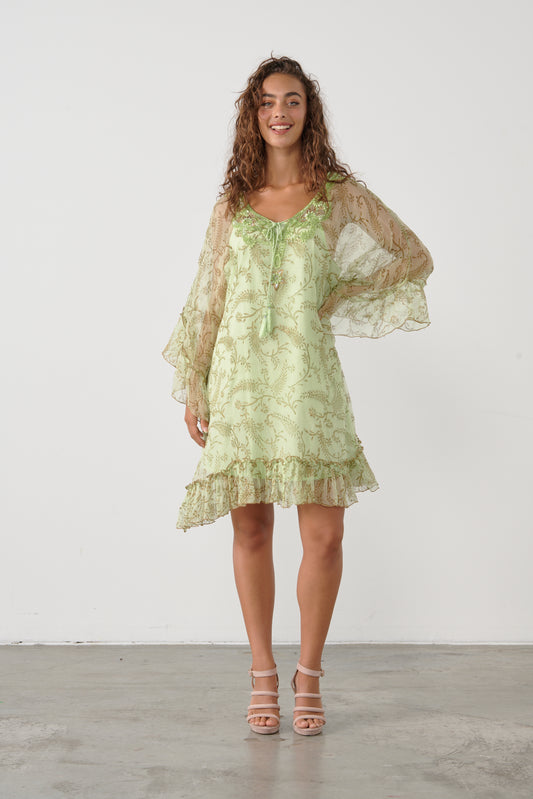 Shimmeraze Tunic Dress Peridot