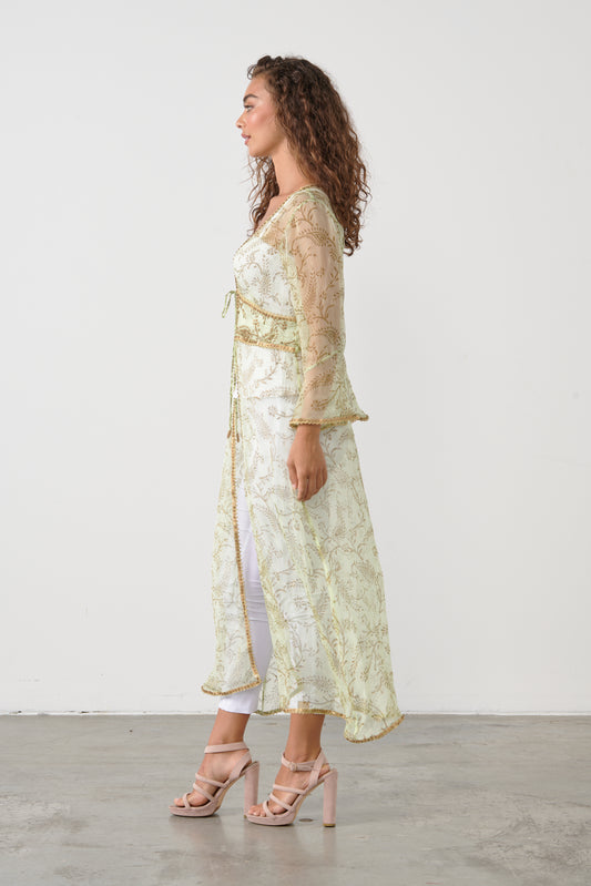 Shimmeraze Peridot Long Jacket