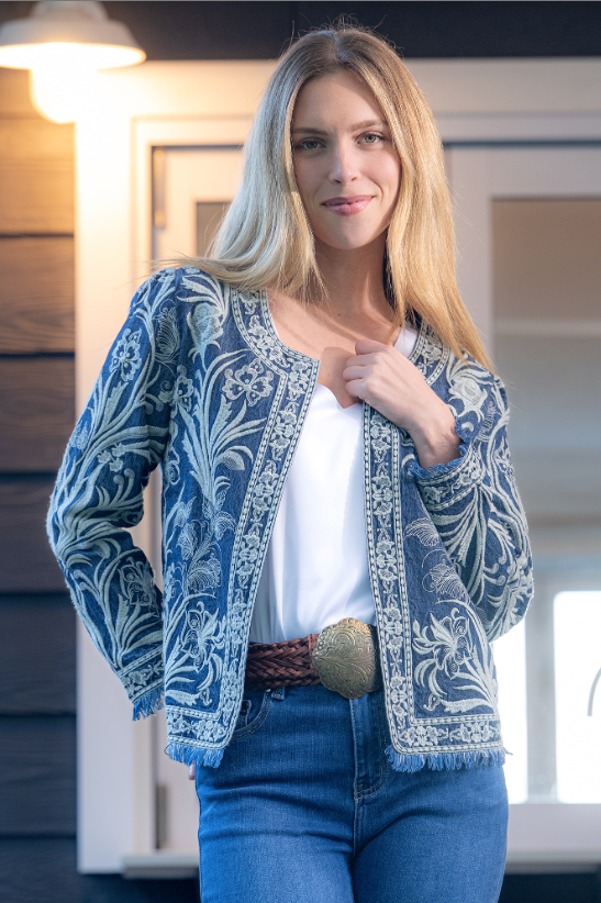 Bella Denim Embroidered Jacket