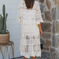 Josephine Crochet Midi Dress - Natural