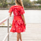 Devine Dress - Red Hydrangeas