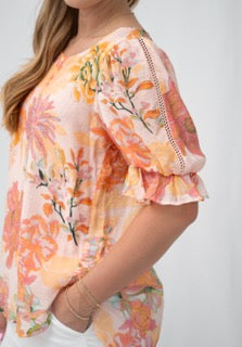 Peach Flower Garden Top