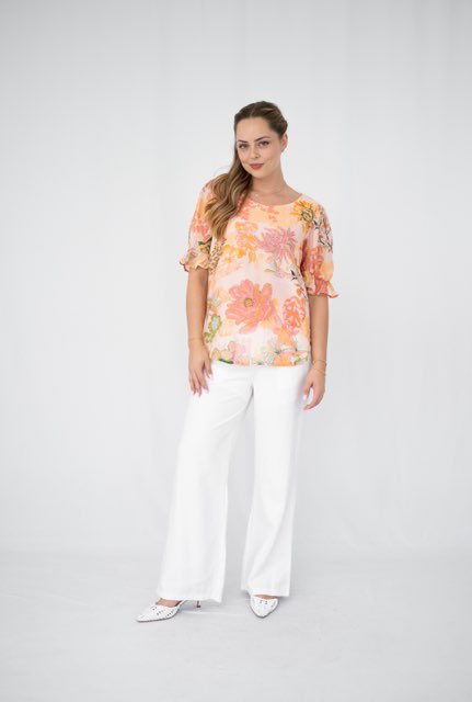 Peach Flower Garden Top