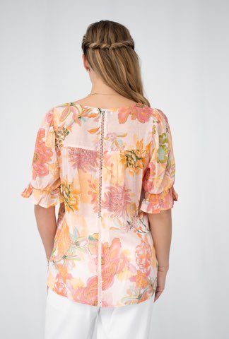 Peach Flower Garden Top
