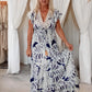 Gemini Dress Navy Cream Gold