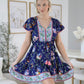 Navy Flora Mini Dress