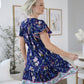 Navy Flora Mini Dress