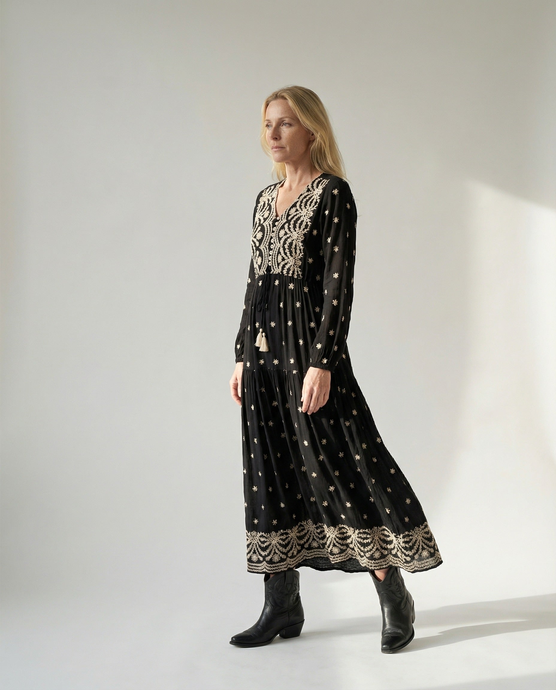 Cara Dress - Black Maxi