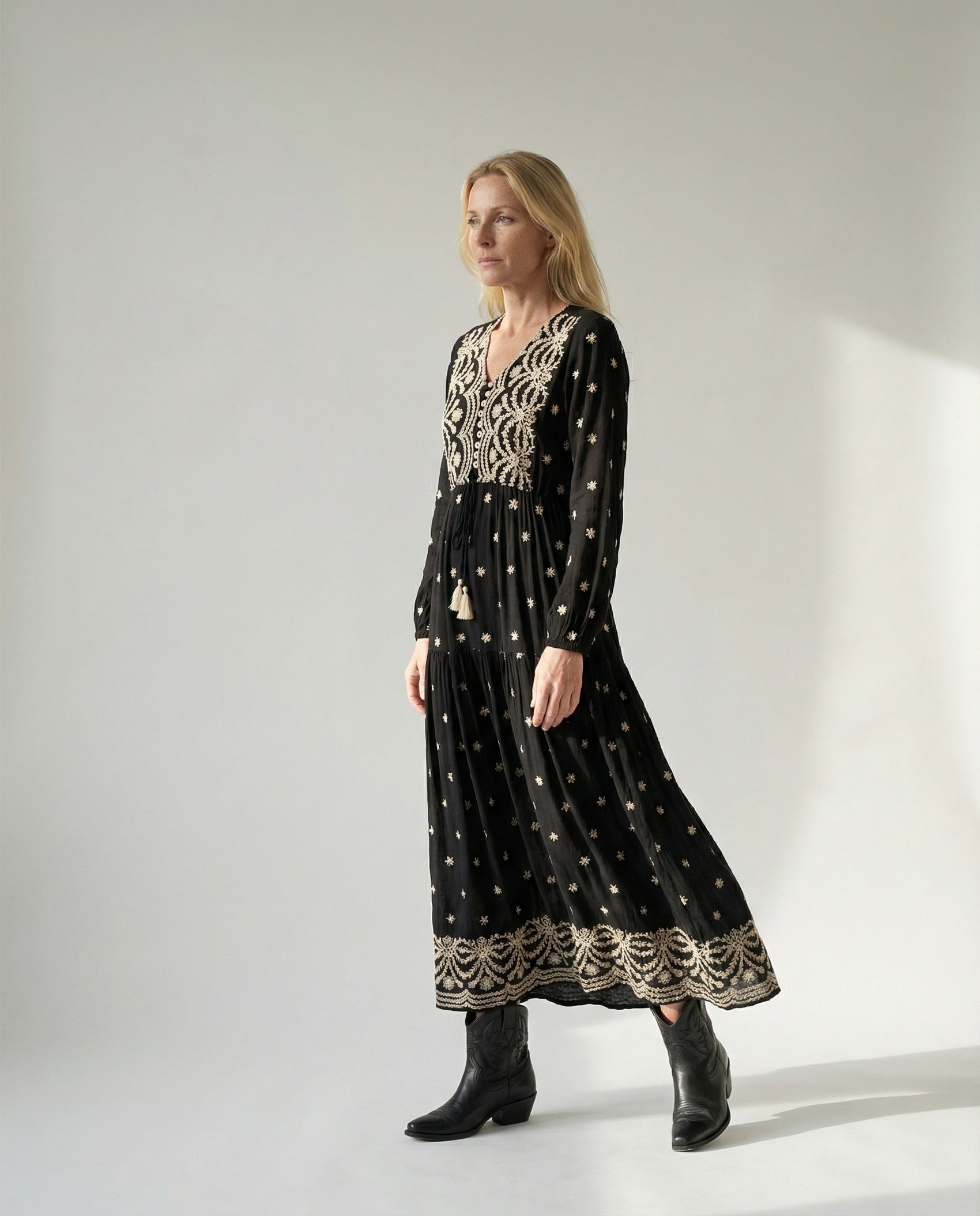 Cara Dress - Black Maxi