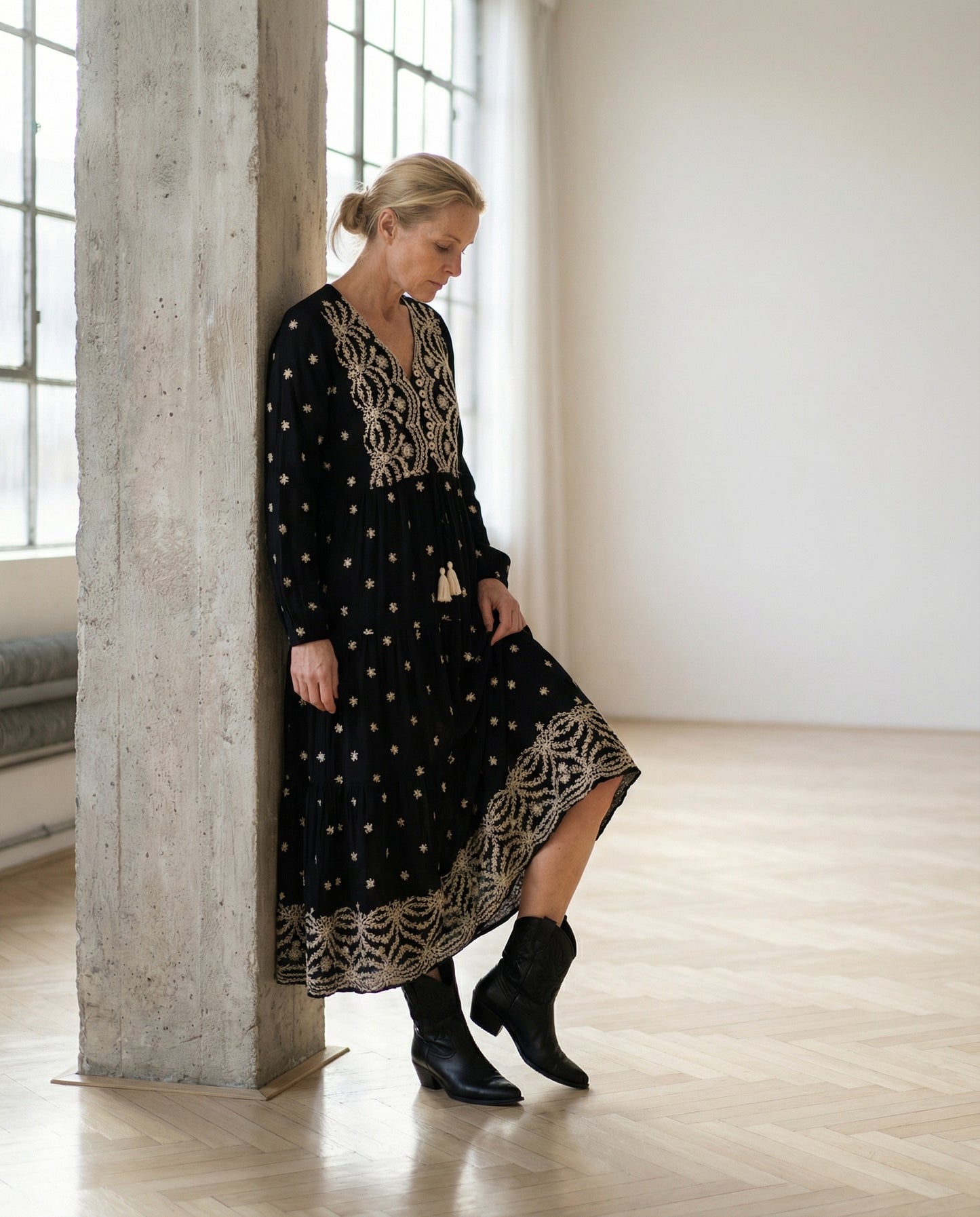 Cara Dress - Black Maxi