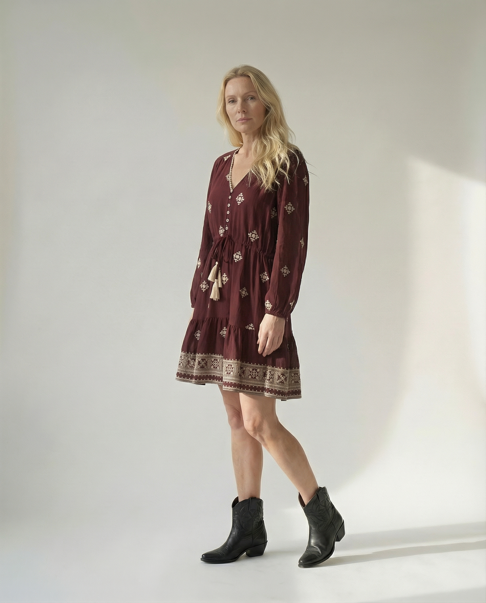 Cara Dress - Burgundy
