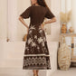 Chocolate Palm Maxi Dress By Iris Maxi