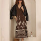 Chocolate Palm Maxi Dress By Iris Maxi