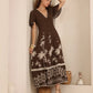 Chocolate Palm Maxi Dress By Iris Maxi