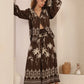 Chocolate Palm Shirt By Iris Maxi