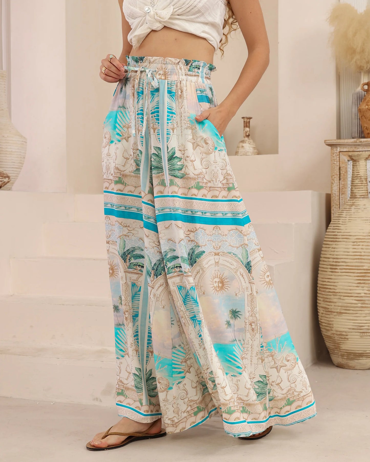 Grecian Pants By Iris Maxi