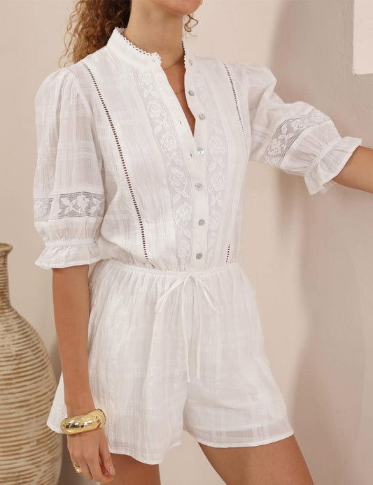 Liviana Playsuit White